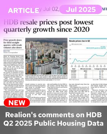 Realions comments on HDB Q2 2025 Public Housing Data